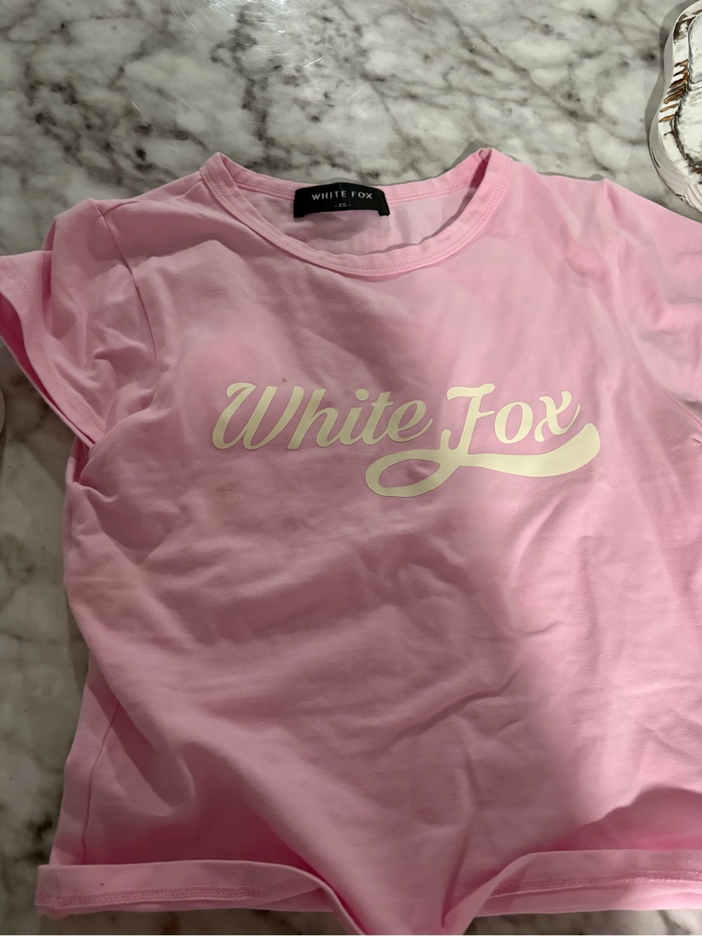 White Fox Boutique Pink Logo Graphic Tee